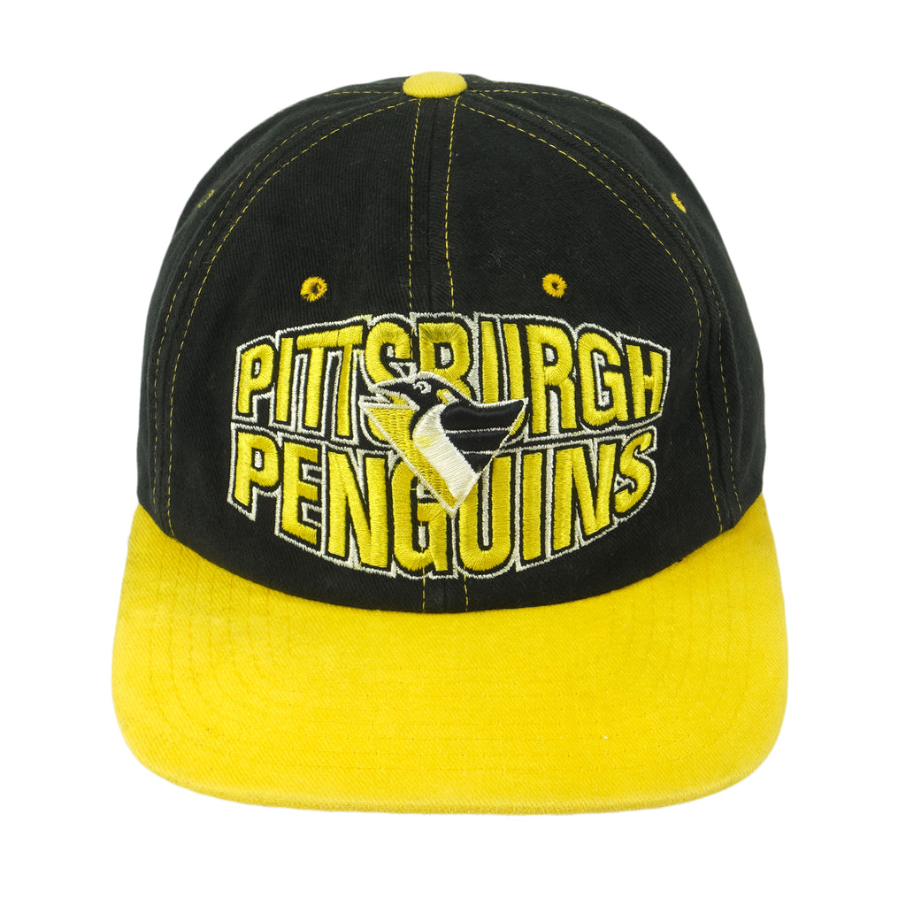 Starter (NHL) - Pittsburgh Penguins Snapback Hat 1990s OSFA Vintage Retro Hockey