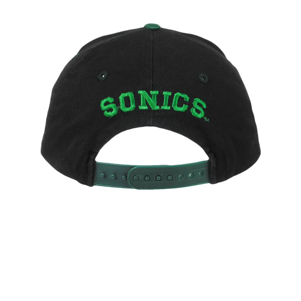 NBA (Competitor) - Seattle Supersonics Embroidered Snapback Hat 1990s OSFA Vintage Retro