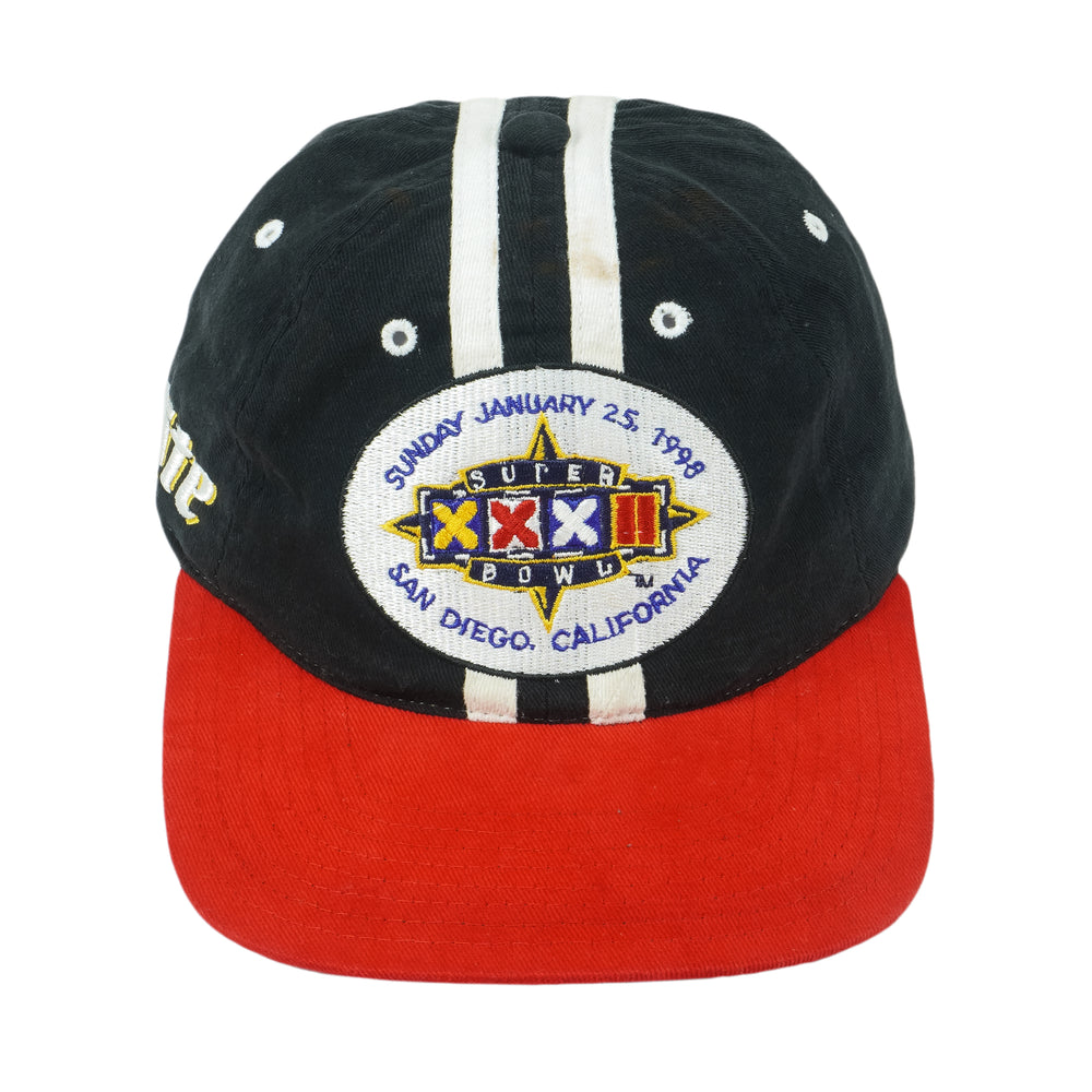 NFL (Pro Player) - Super Bowl XXXII Miller Lite Strapback Hat 1998 OSFA Vintage Retro