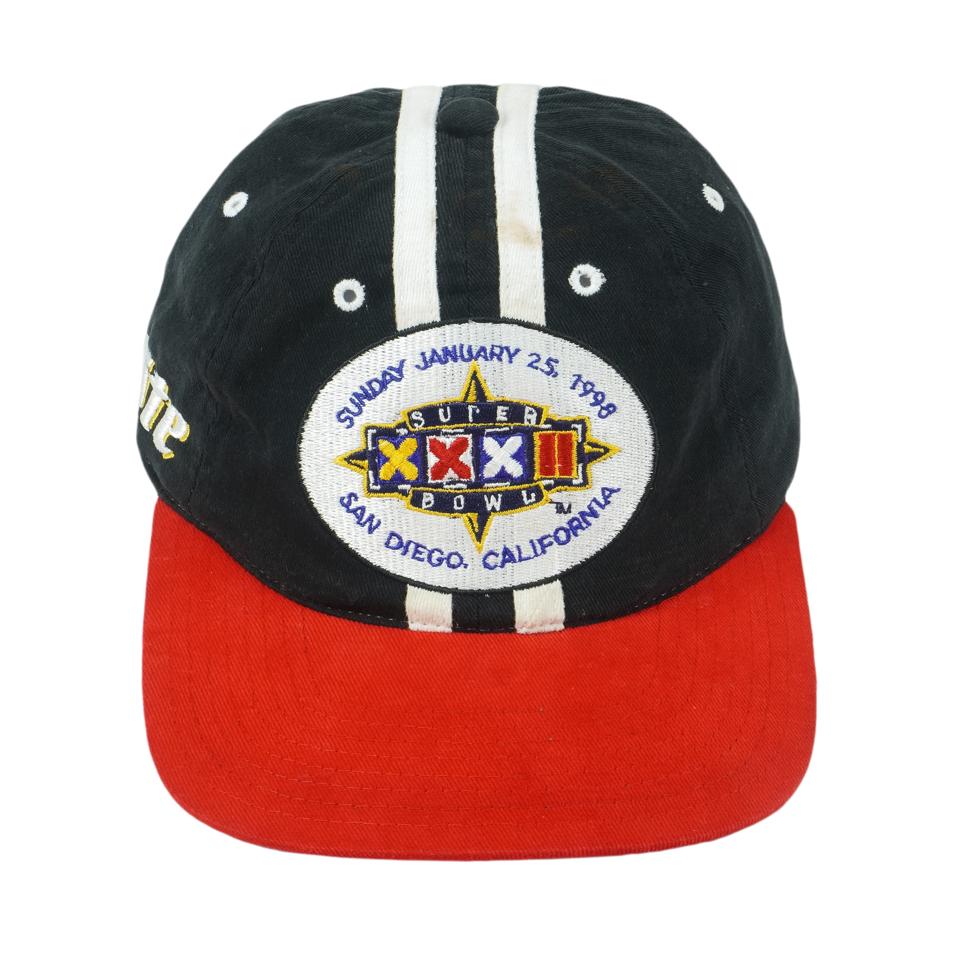 NFL (Pro Player) - Super Bowl XXXII Miller Lite Strapback Hat 1998 OSFA Vintage Retro