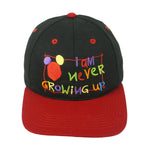 Disney - I Am Never Growing Up Embroidered Snapback Hat 1990s OSFA Vintage Retro