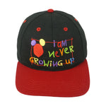 Disney - Peter Pan I Am Never Growing Up Embroidered Snapback Hat 1990s OSFA