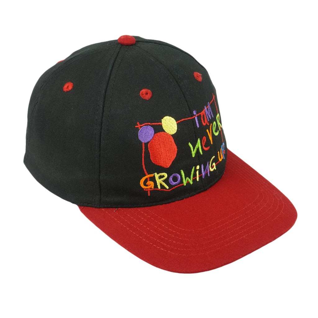 Disney - I Am Never Growing Up Embroidered Snapback Hat 1990s OSFA Vintage Retro