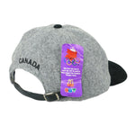 Vintage - Grey Team Canada Lillehammer 94 Winter Olympics Wool & Suede Strapback Hat with Tags 1994 OSFA Norway