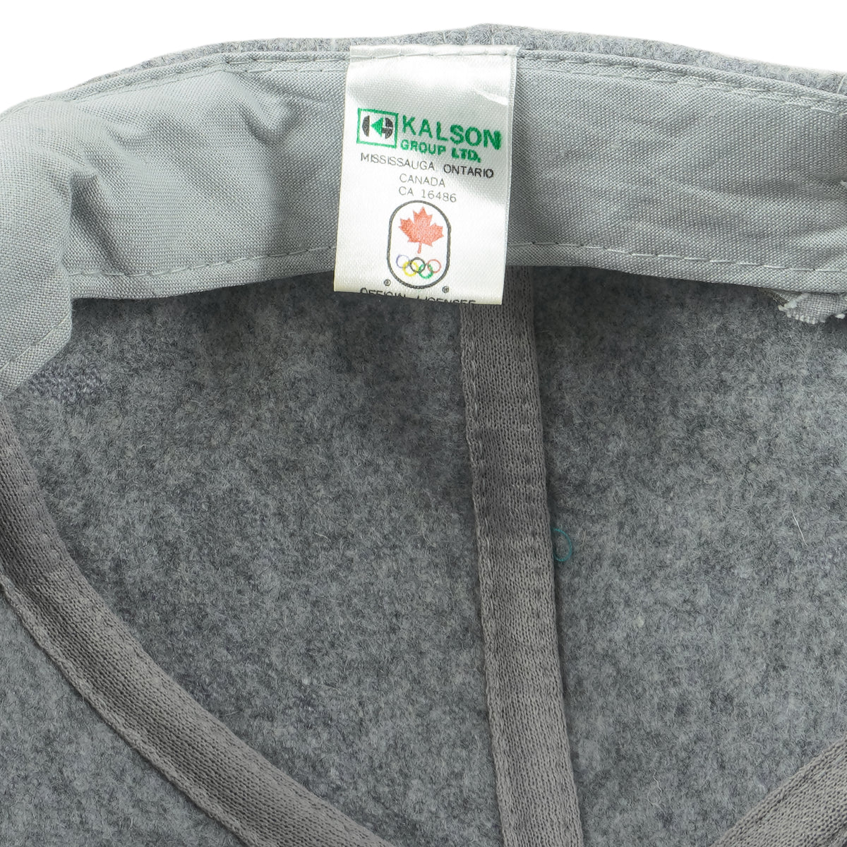 Vintage - Grey Team Canada Lillehammer 94 Winter Olympics Wool & Suede Strapback Hat with Tags 1994 OSFA Norway