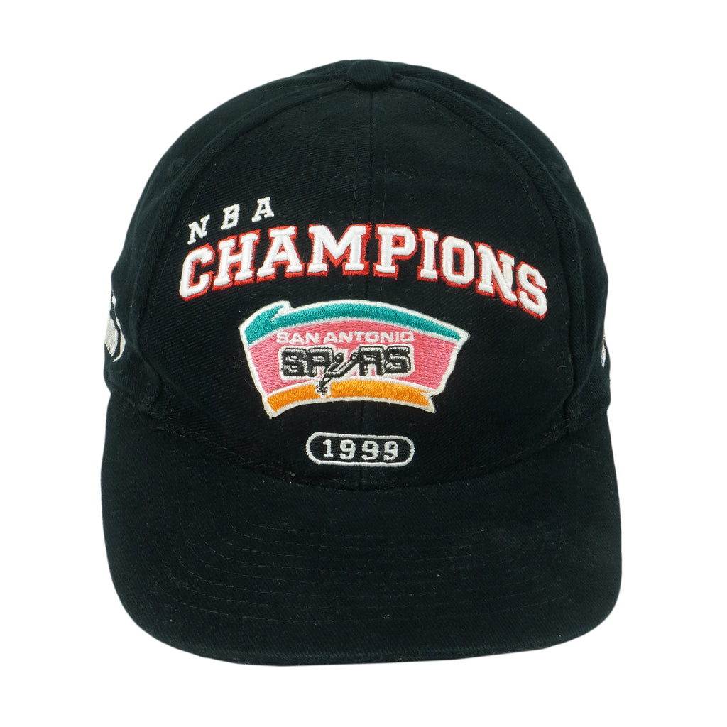 NBA (Puma) - San Antonio Spurs 99 Champs Embroidered Strapback Hat 1999 OSFA Vintage Retro