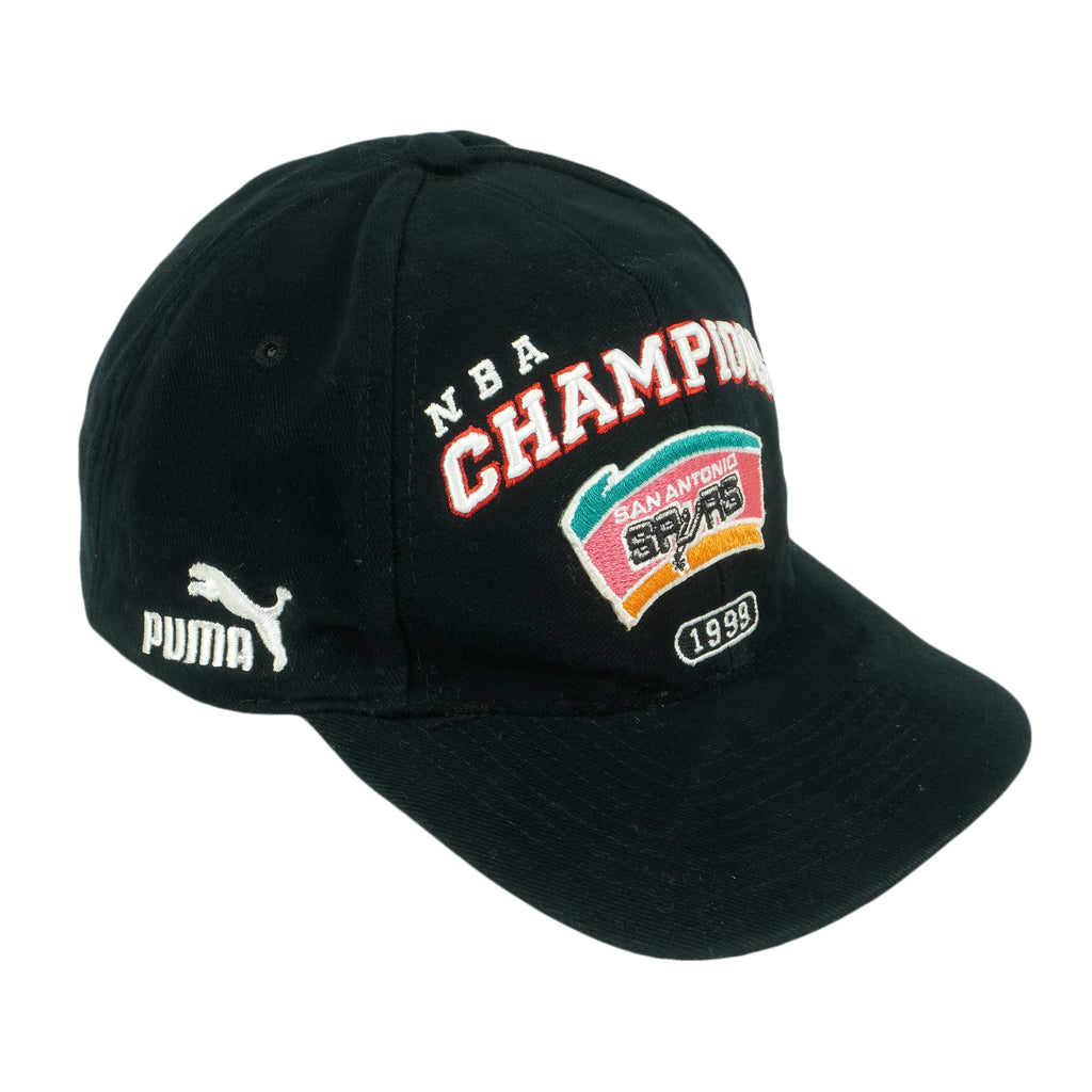 NBA (Puma) - San Antonio Spurs 99 Champs Embroidered Strapback Hat 1999 OSFA Vintage Retro