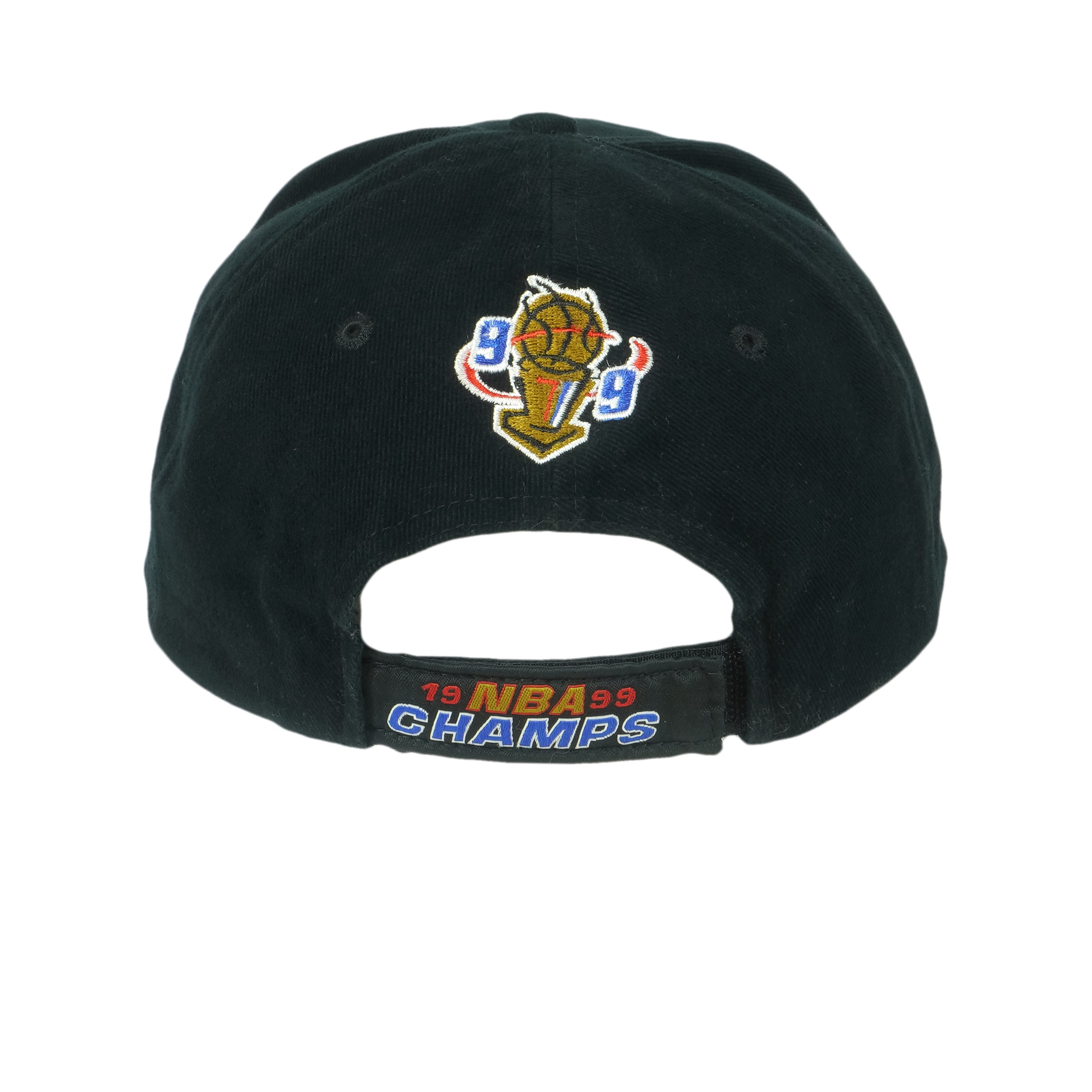 NBA (Puma) - San Antonio Spurs 99 Champs Embroidered Strapback Hat 1999 OSFA Vintage Retro