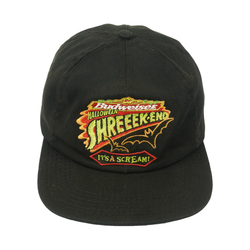 Budweiser - Halloween Shreeek-End Spell-Out Snapback Hat 1990s OSFA Vintage Retro