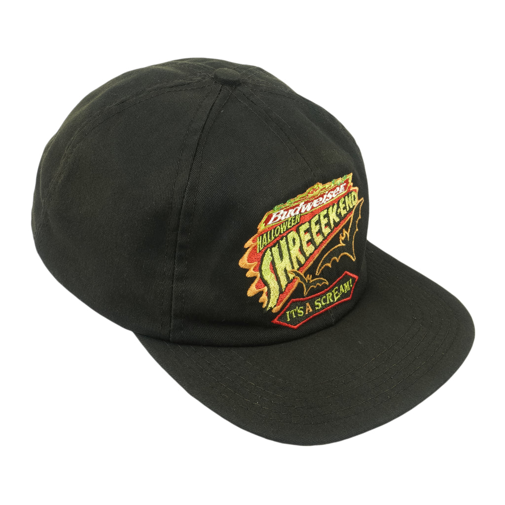 Budweiser - Halloween Shreeek-End Spell-Out Snapback Hat 1990s OSFA Vintage Retro