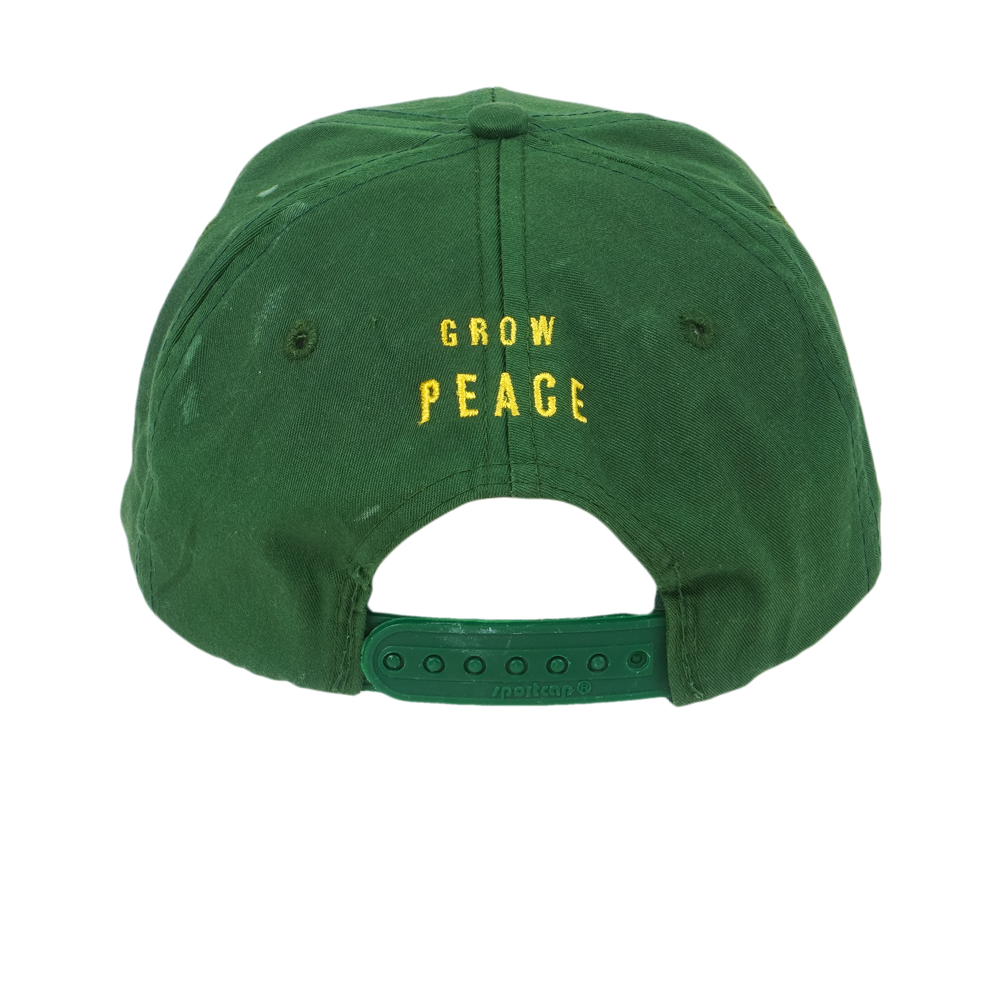 Esprit (Sportcap) - Grow Peace Flower Snapback Hat 1990s OSFA Vintage Retro