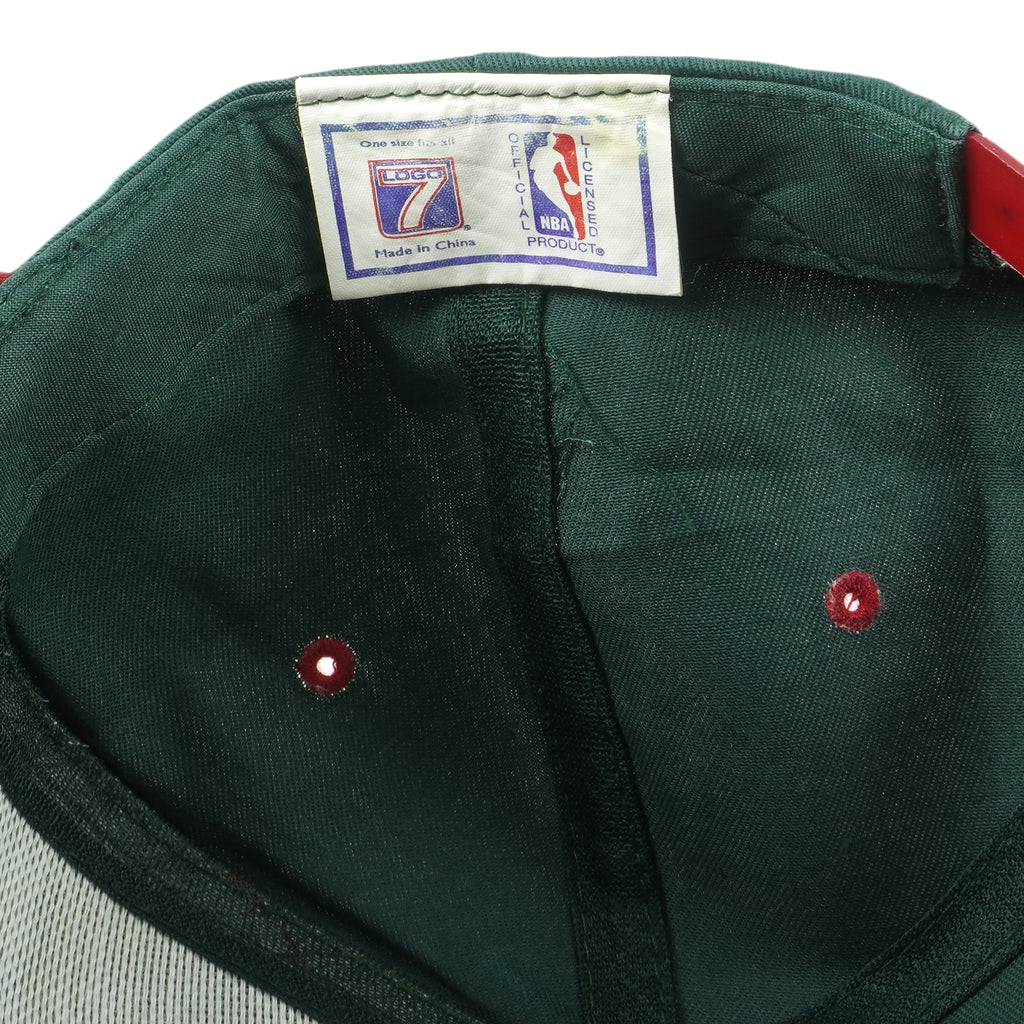 NBA (Logo 7) - Seattle Sonics Embroidered Snapback Hat 1990s OSFA Vintage Retro