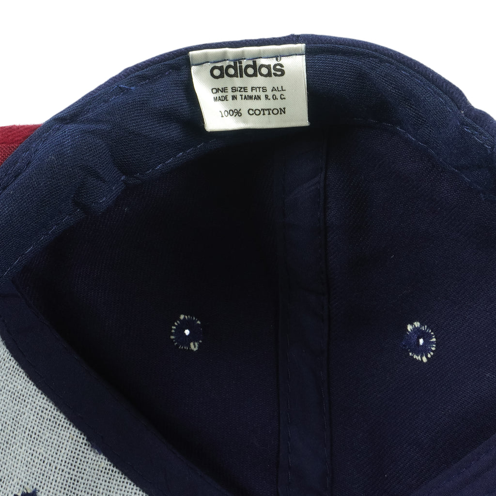 Adidas - 3D Puff Embroidered Logo Snapback Hat 1990s OSFA Vintage Retro