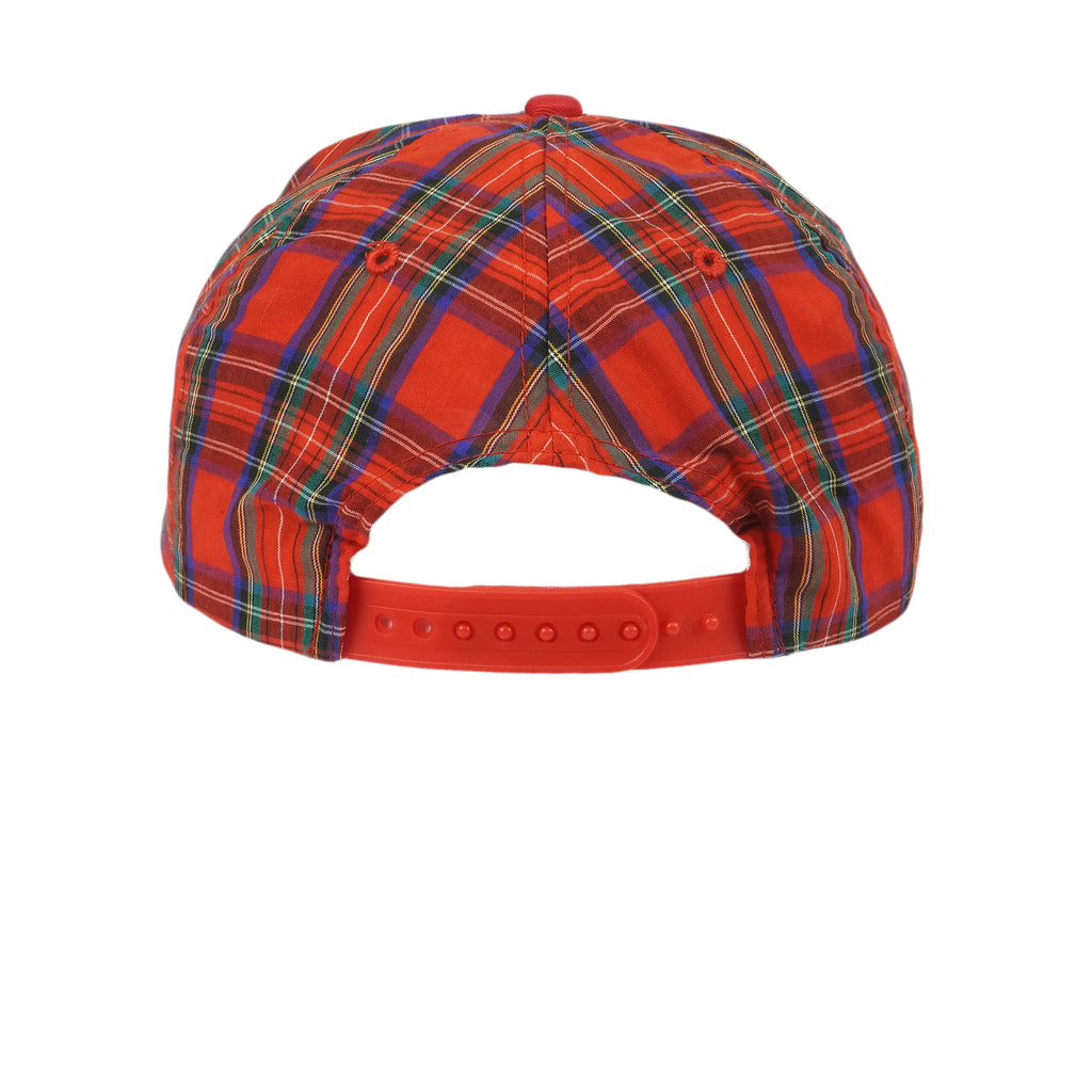 NFL (Drew Pearson) - San Francisco 49ers Plaid Snapback Hat 1990s OSFA Vintage Retro