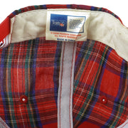 NFL (Drew Pearson) - San Francisco 49ers Plaid Snapback Hat 1990s OSFA Vintage Retro