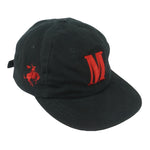 Marlboro (Vanguard) - Black Embroidered Spell-Out Strapback Hat 1990s OSFA