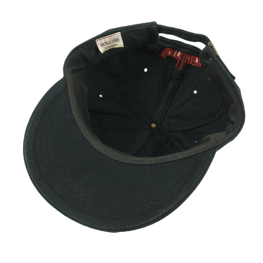 Marlboro (Vanguard) - Black Embroidered Spell-Out Strapback Hat 1990s OSFA