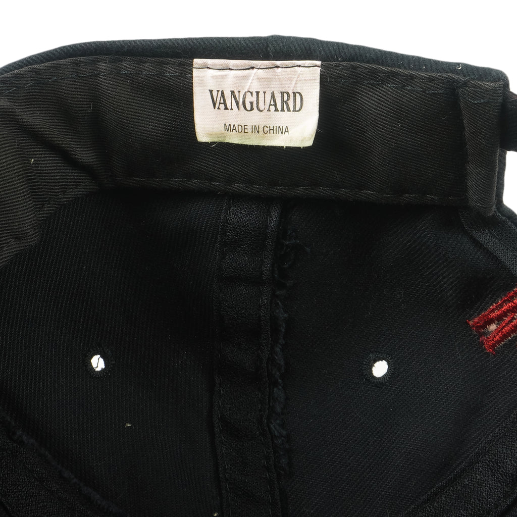 Marlboro (Vanguard) - Black Embroidered Spell-Out Strapback Hat 1990s OSFA