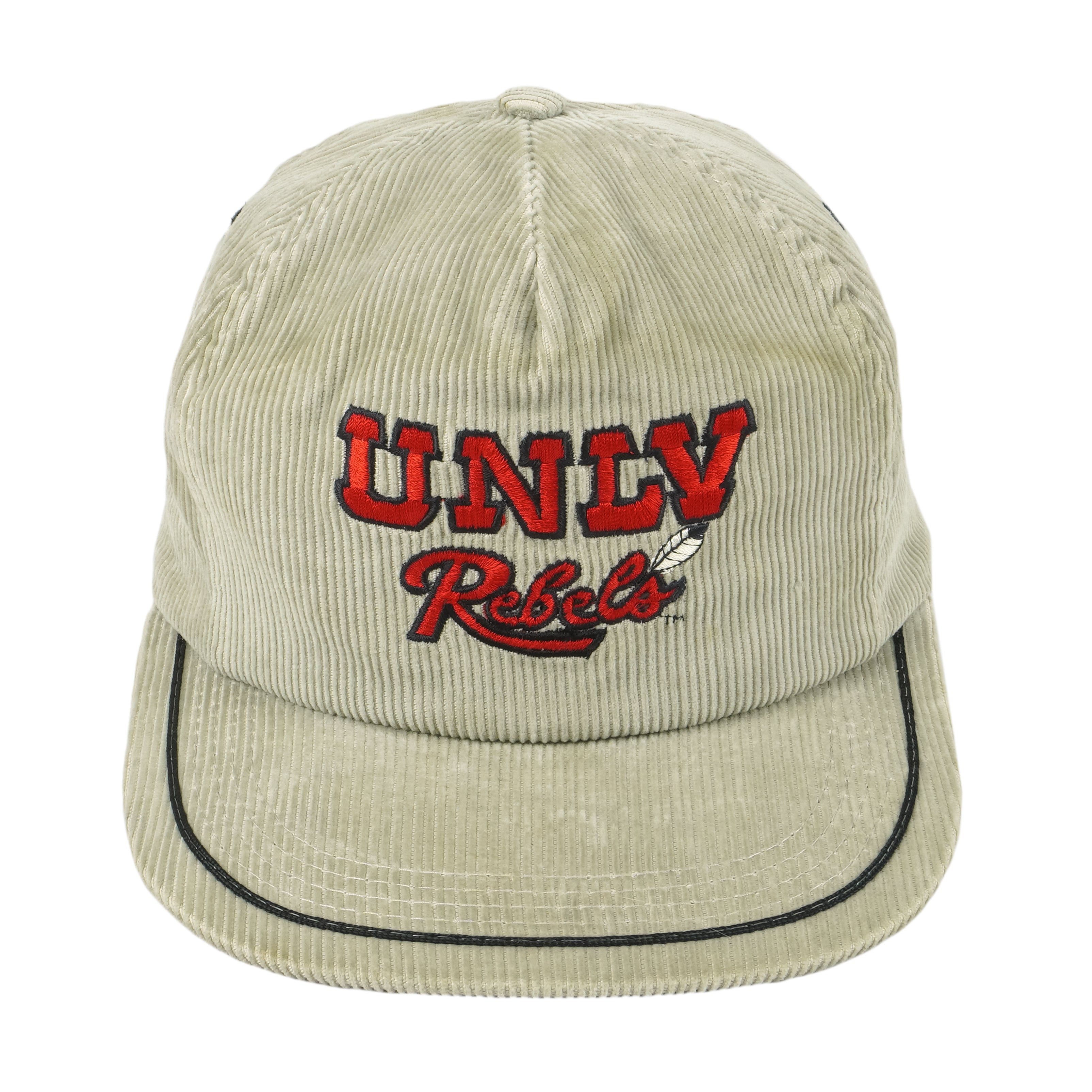 NCAA (UNLV) - University of Nevada Las Vegas Rebels Corduroy Snapback Hat 1990s OSFA Vintage Retro