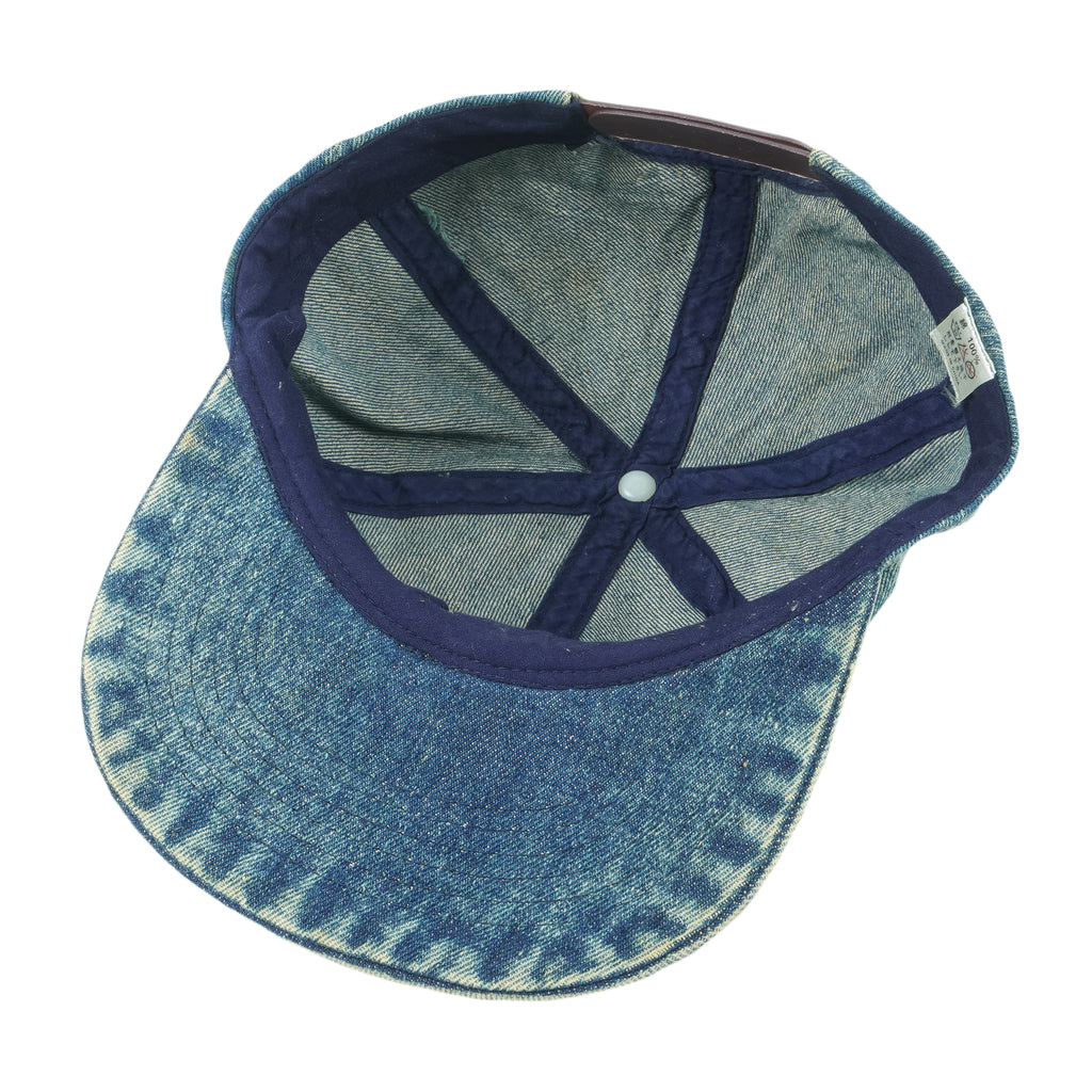 Marlboro - Embroidered Denim Snapback Hat 1990s OSFA Vintage Retro