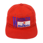 NBA (Chalk Line) - Washington Bullets Embroidered Snapback Hat 1990s OSFA