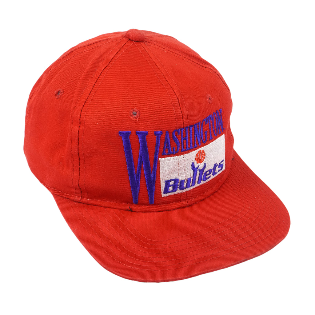 NBA (Chalk Line) - Washington Bullets Embroidered Snapback Hat 1990s OSFA Vintage Retro Legacy Team