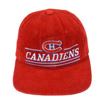 Starter - NHL Montreal Canadiens Pro Classic Embroidered Corduroy Snapback Hat 1990s OSFA