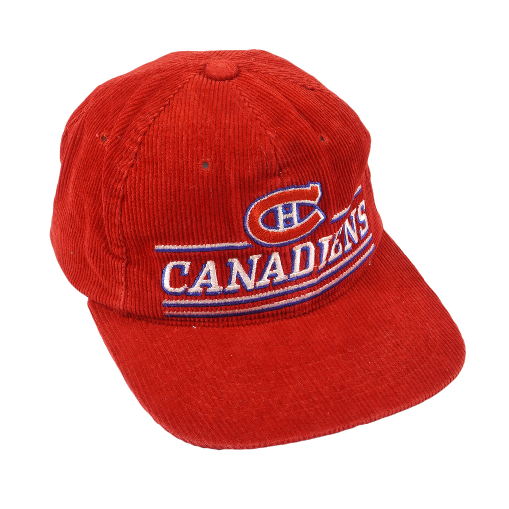 Starter - Montreal Canadiens Pro Classic Embroidered Corduroy Snapback Hat 1990s OSFA Vintage Retro NHL