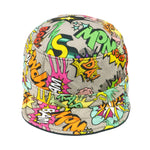 Vintage (TNC) - Superhero Cartoon Exclamations Patterned Fitted Hat Flexible
