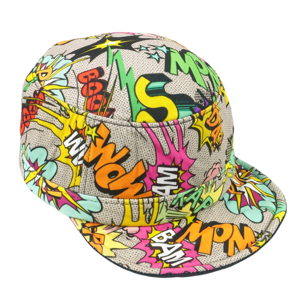 Vintage (TNC) - Superhero Cartoon Exclamations Patterned Fitted Hat Flexible