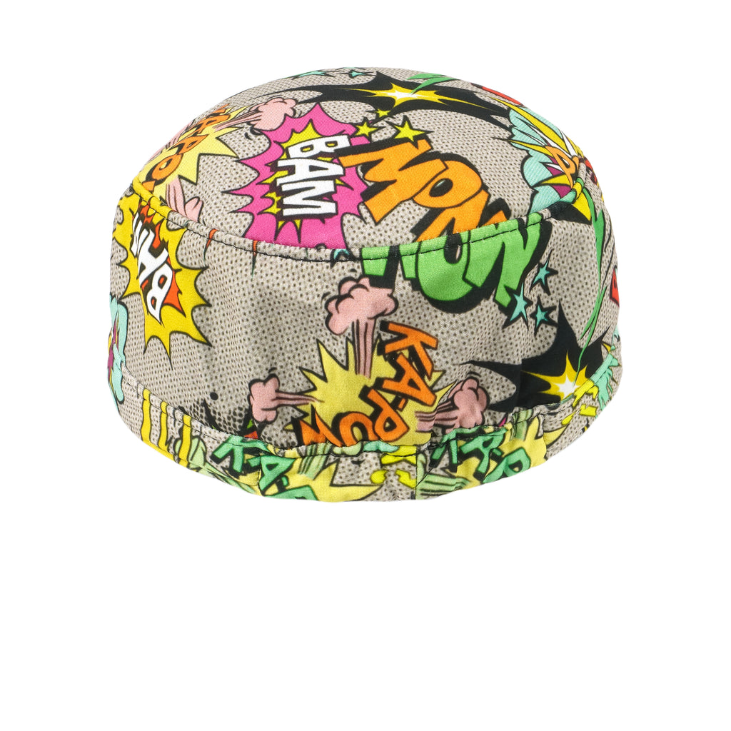 Vintage (TNC) - Superhero Cartoon Exclamations Patterned Fitted Hat Flexible