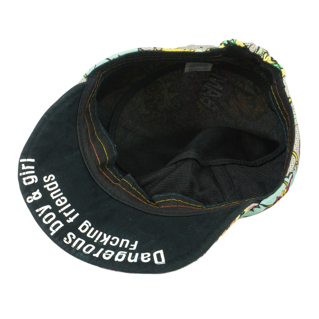 Vintage (TNC) - Superhero Cartoon Exclamations Patterned Fitted Hat Flexible