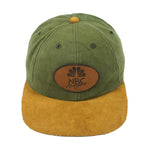 Vintage (K-Products) - NBC New York Leather & Suede Strapback Hat 1990s OSFA NBC Experience