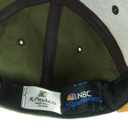 Vintage (K-Products) - NBC New York Leather & Suede Strapback Hat 1990s OSFA NBC Experience