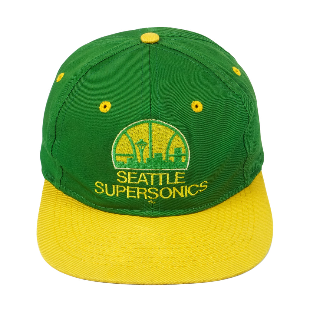 NBA (AJD) - Seattle Supersonics Embroidered Snapback Hat 1990s OSFA Vintage Retro