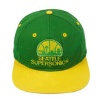NBA (AJD) - Seattle SuperSonics Embroidered Snapback Hat 1990s OSFA