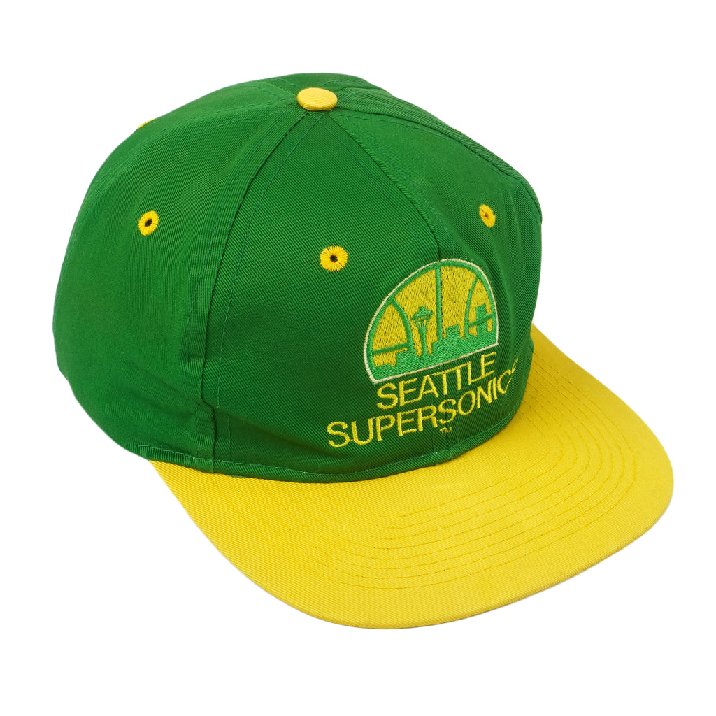 NBA (AJD) - Seattle Supersonics Embroidered Snapback Hat 1990s OSFA Vintage Retro