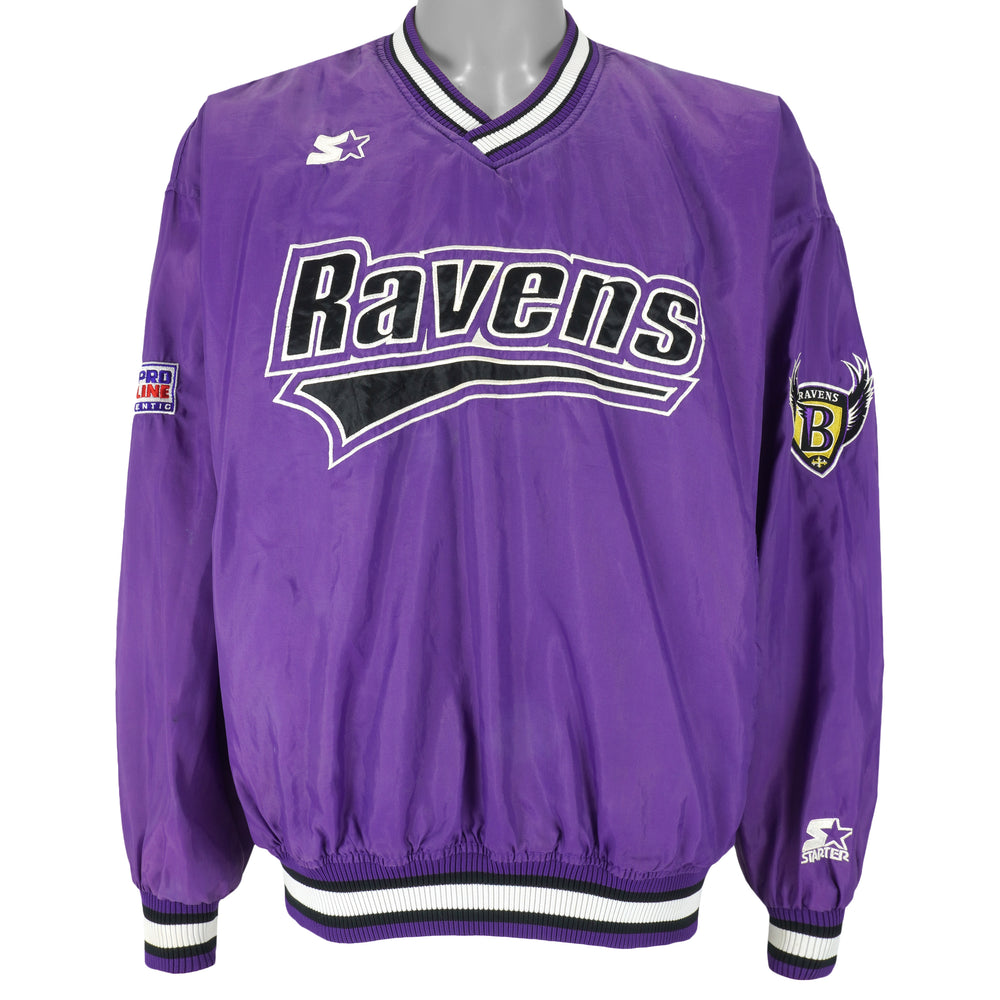 Starter - Baltimore Ravens Pullover Windbreaker 1990s X-Large Vintage Retro Football