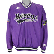 Starter - Baltimore Ravens Pullover Windbreaker 1990s X-Large Vintage Retro Football