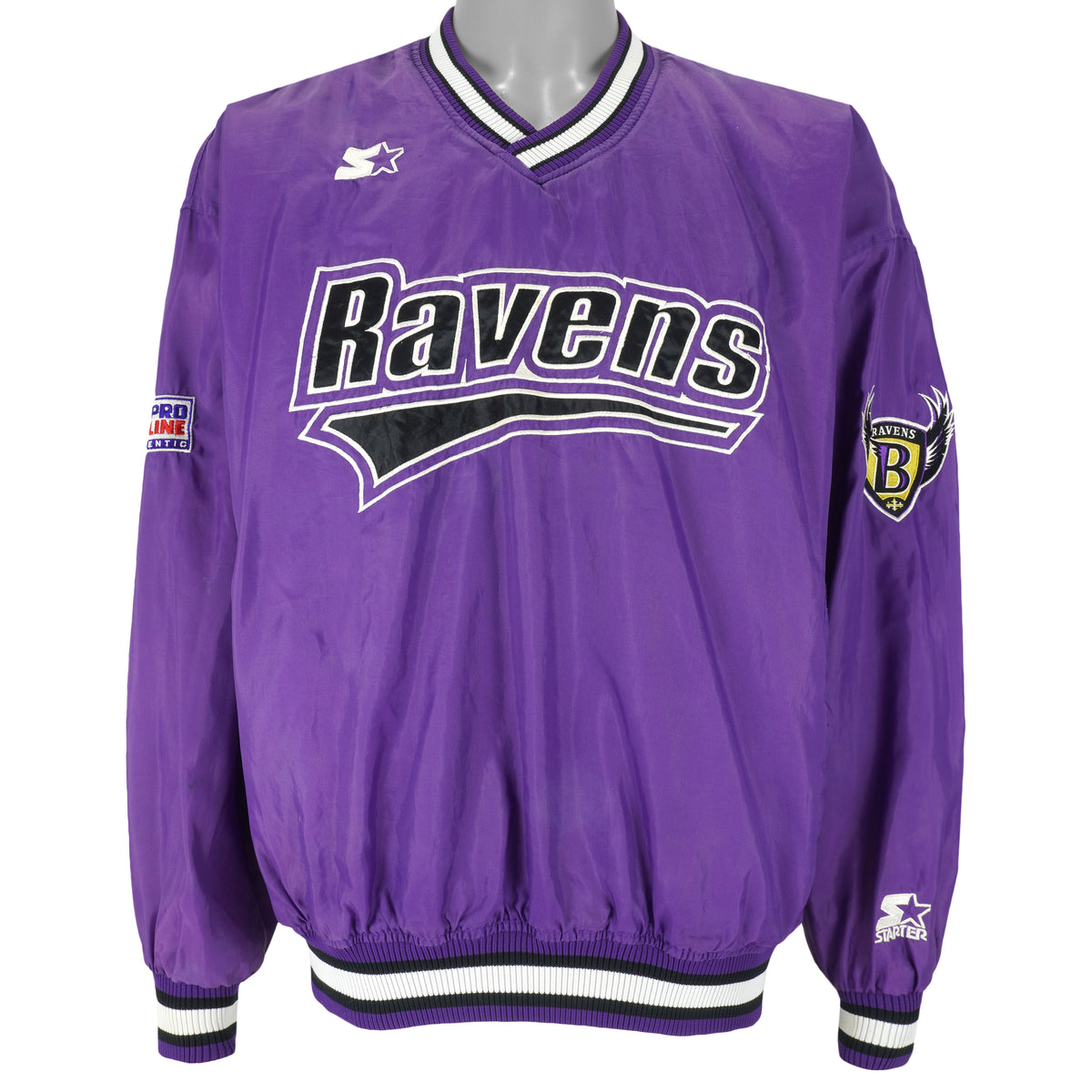 Starter - Baltimore Ravens Pullover Windbreaker 1990s X-Large Vintage Retro Football