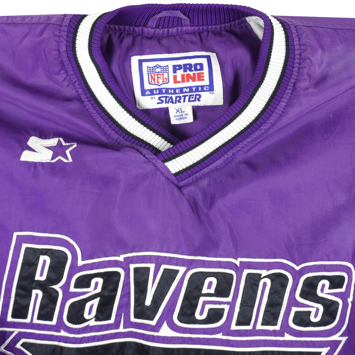 Starter - Baltimore Ravens Pullover Windbreaker 1990s X-Large Vintage Retro Football