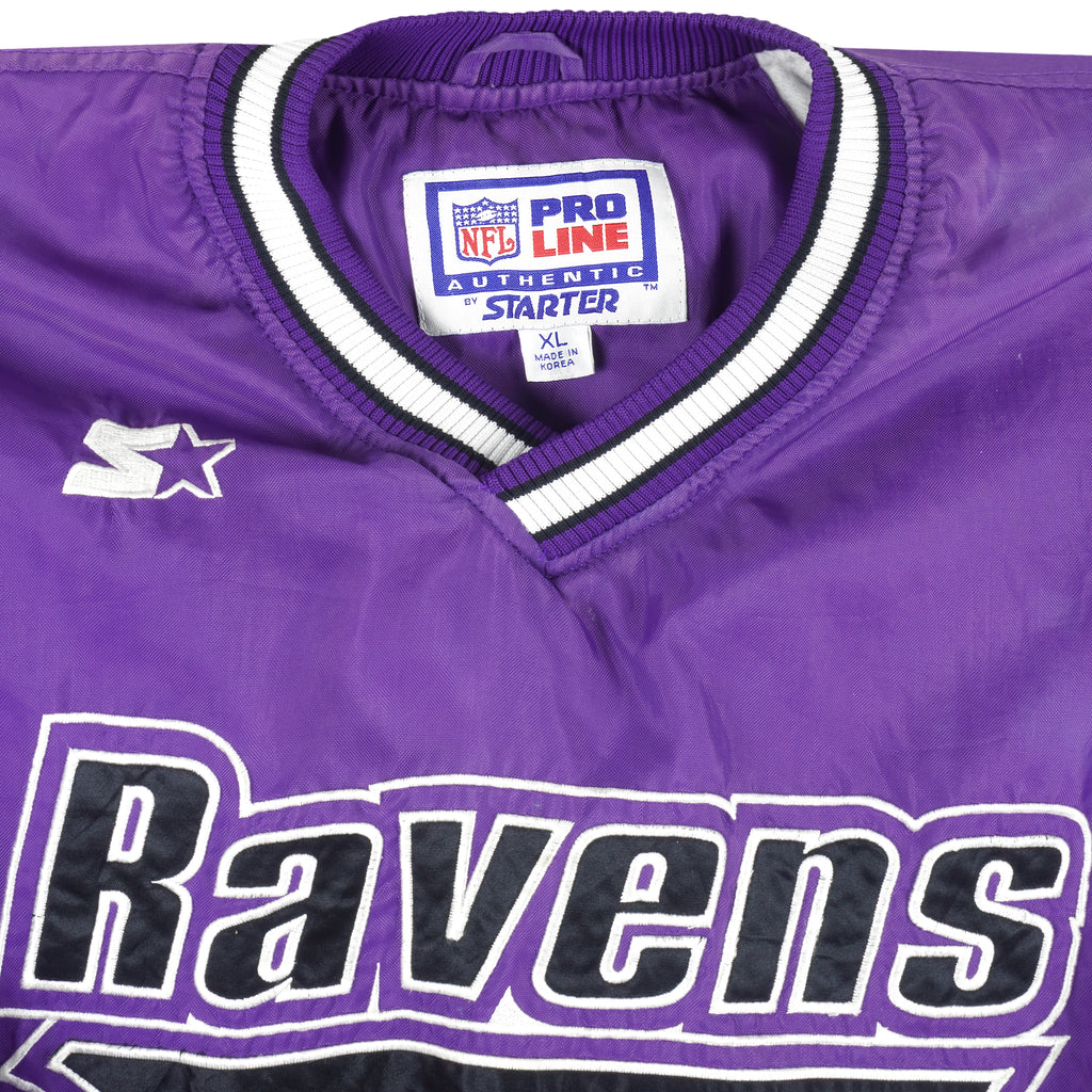 Starter - Baltimore Ravens Pullover Windbreaker 1990s X-Large Vintage Retro Football