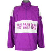 Umbro - Pink Big Logo 1/4 Zip Pullover Windbreaker 1990s X-Large Vintage Retro