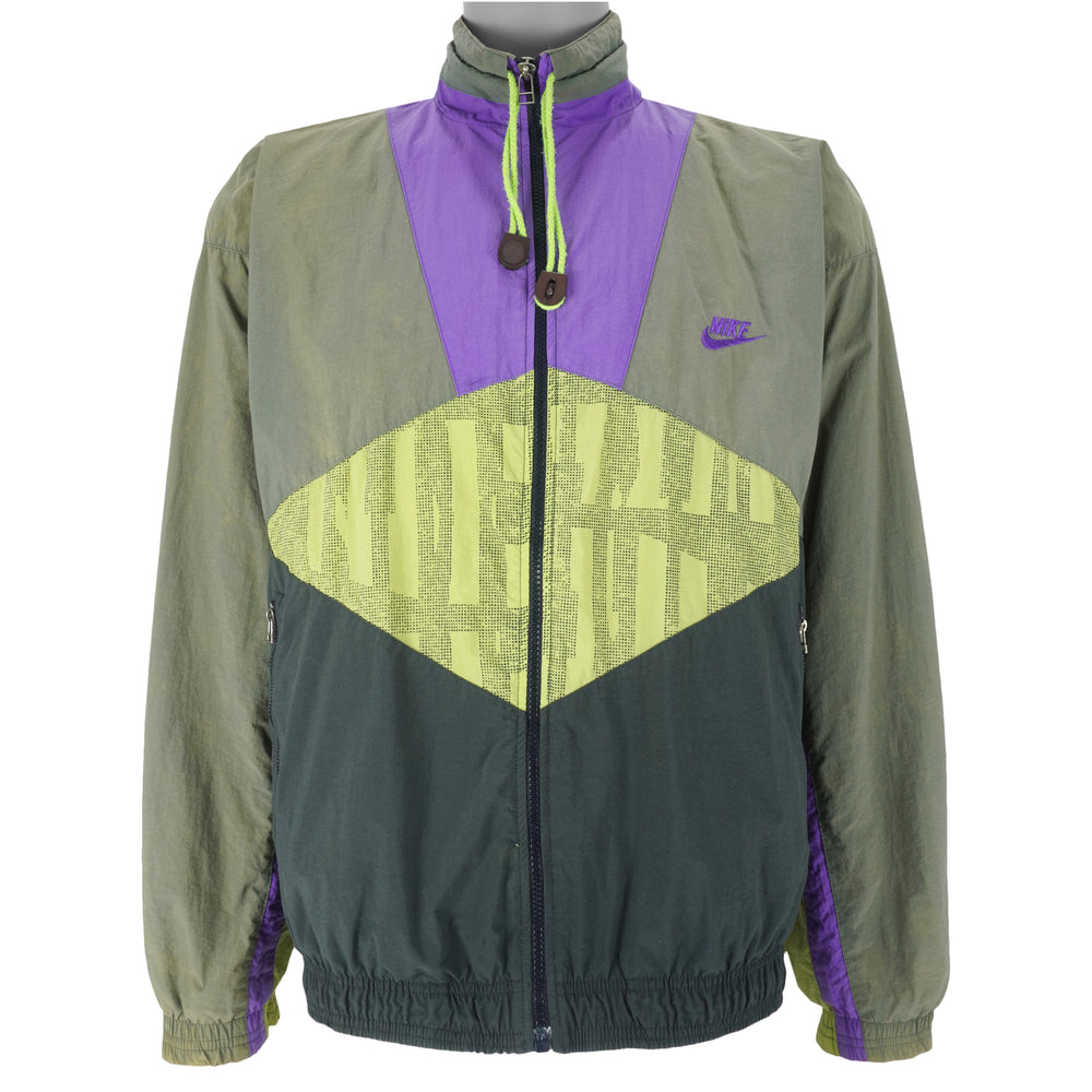 Nike - Supreme Court Gray Tag Zip-Up Windbreaker 1980s Medium Vintage Retro