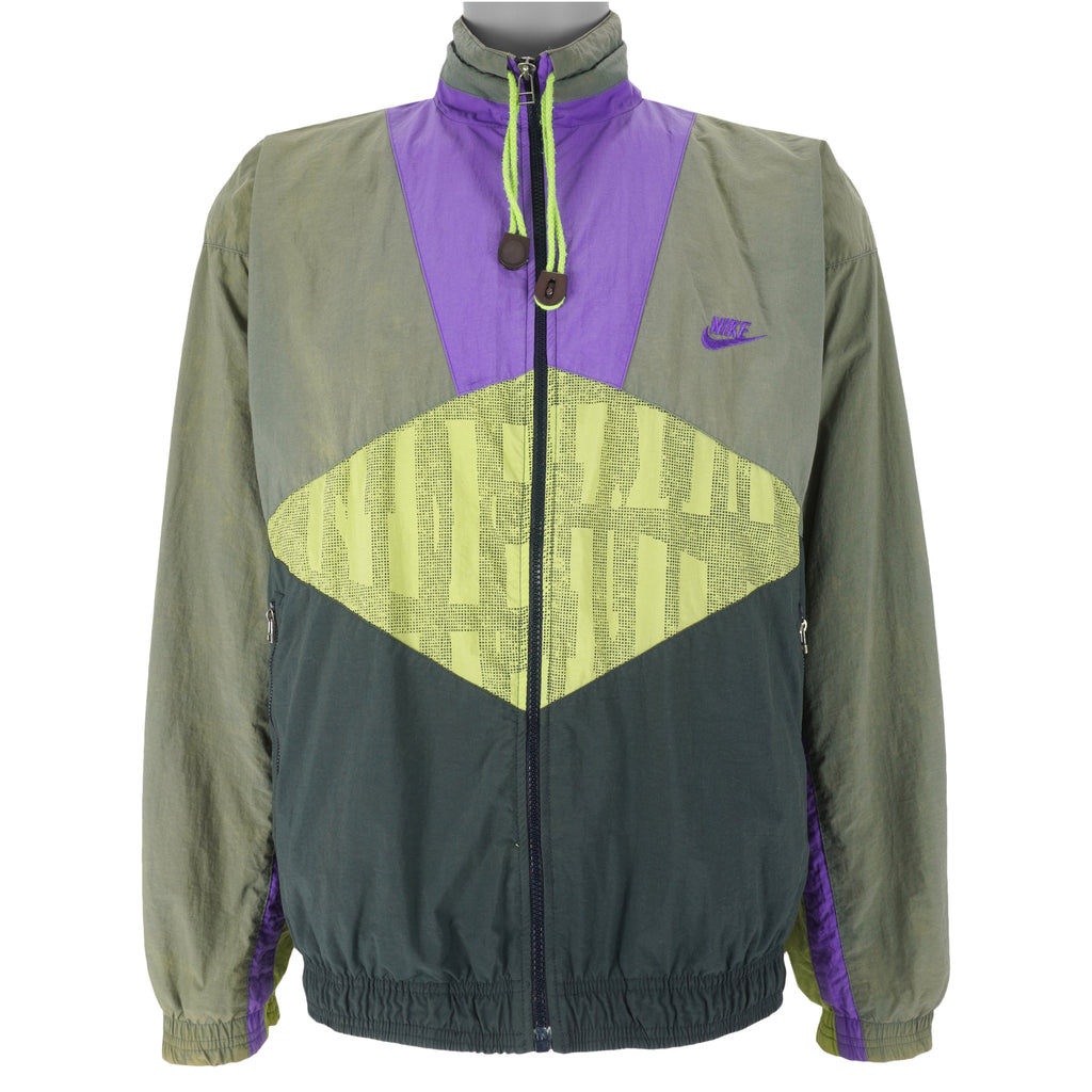 Nike - Supreme Court Gray Tag Zip-Up Windbreaker 1980s Medium Vintage Retro