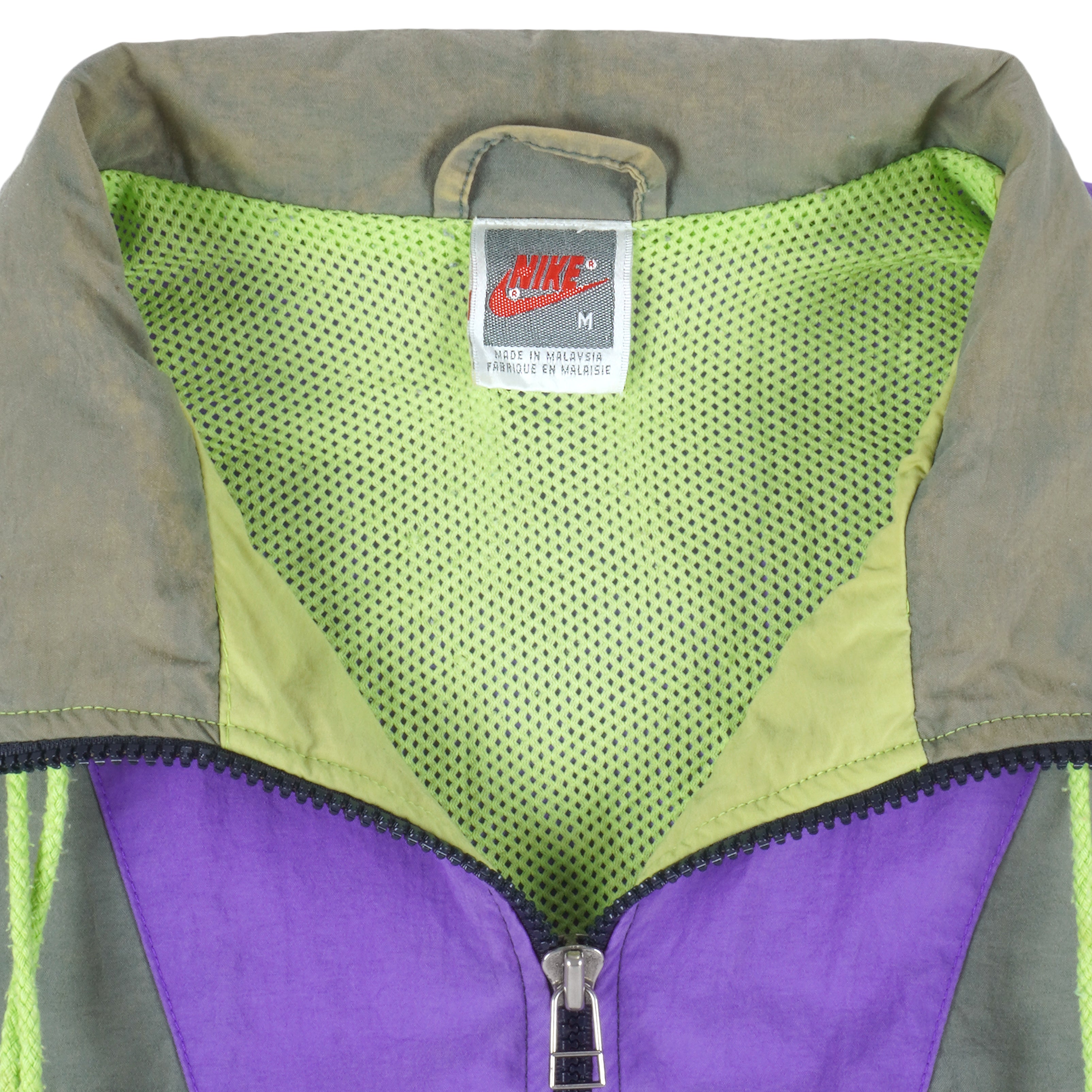 Nike - Supreme Court Gray Tag Zip-Up Windbreaker 1980s Medium Vintage Retro