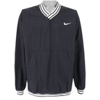 Nike - ฺBlack Pullover Windbreaker 1990s Large Vintage Retro