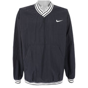 Nike - ฺBlack Pullover Windbreaker 1990s Large Vintage Retro