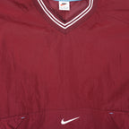 Nike - Red Pullover Windbreaker 1990s Large Vintage Retro
