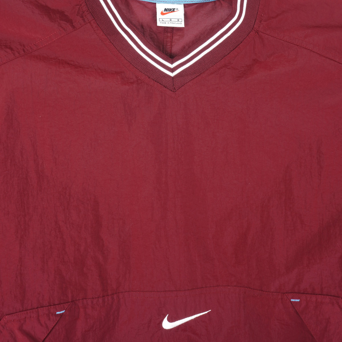Nike - Red Pullover Windbreaker 1990s Large Vintage Retro